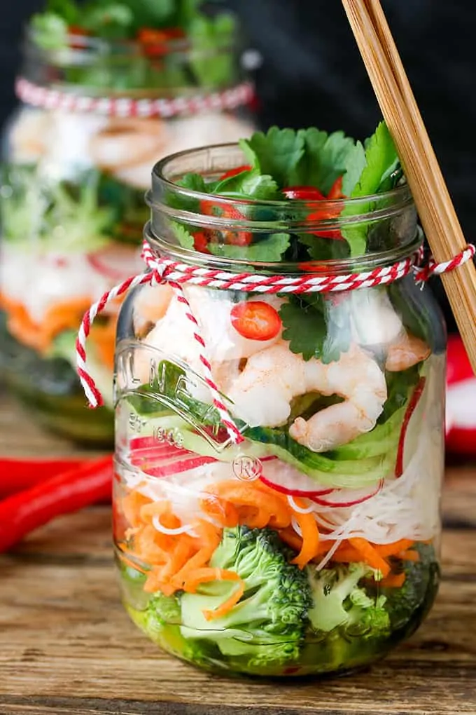 Thai Prawn Spiralizer Salad - a lighter lunch with bags of flavour!