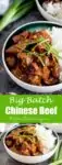 Big Batch Chinese Beef - A tasty, make-ahead meal of slow-cooked saucy Chinese beef. Perfect when you're cooking for a crowd!