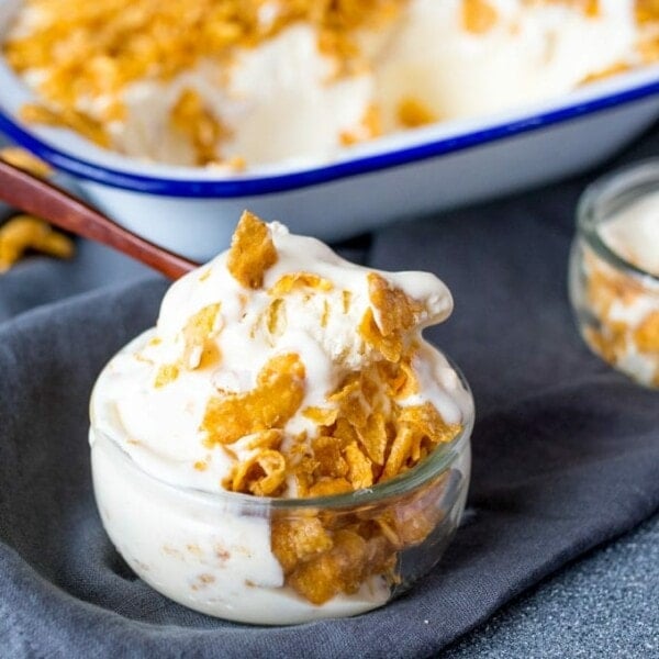 An easy make-at-home ice cream with all the flavor of cereal milk! (Crunchy Nut Cornflake flavour) No ice-cream maker required!