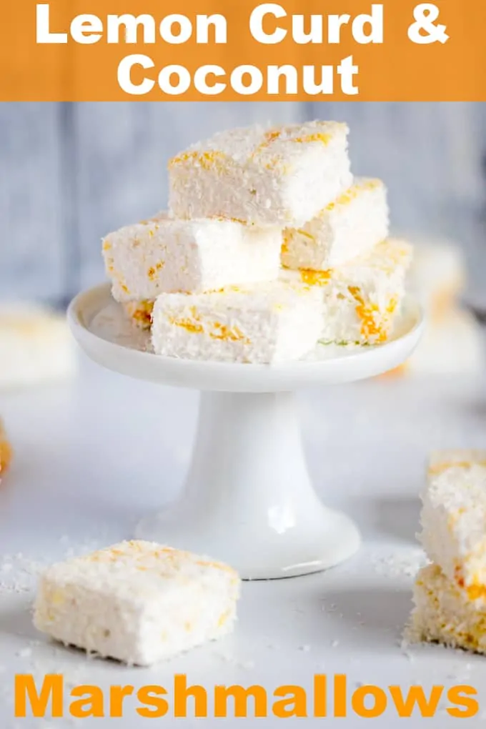 Lemon Curd and Coconut Marshmallows - light and fluffy, these marshmallows make an amazing homemade gift!