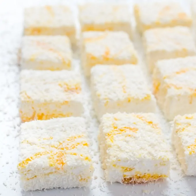 Lemon Curd and Coconut Marshmallows - light and fluffy, these marshmallows make an amazing homemade gift!