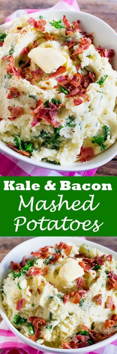 Kale and Bacon Mashed Potatoes - Nicky's Kitchen Sanctuary