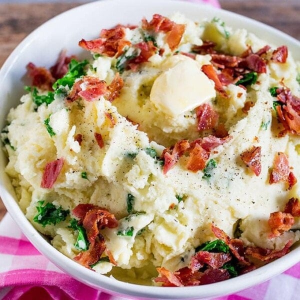Buttery Kale and Bacon Mashed Potatoes