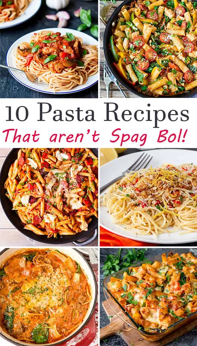 Check out my 10 pasta recipes (that aren't spag bol!) - for when you're stuck in a pasta rut!