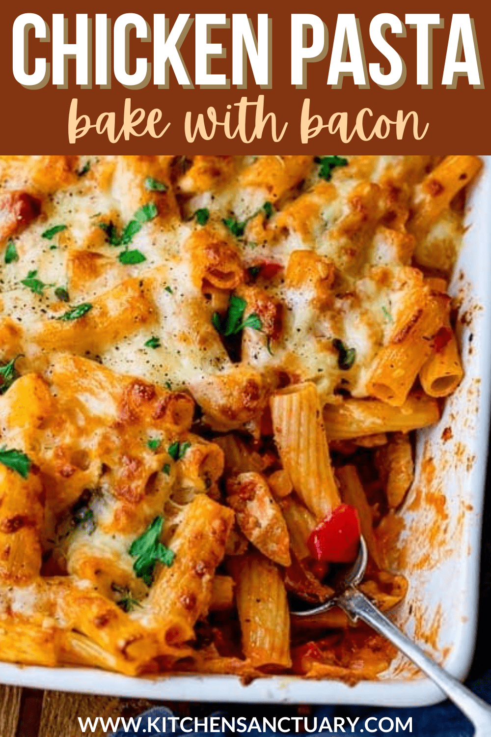 Cheesy Pasta Bake With Chicken And Bacon - Nicky's Kitchen Sanctuary