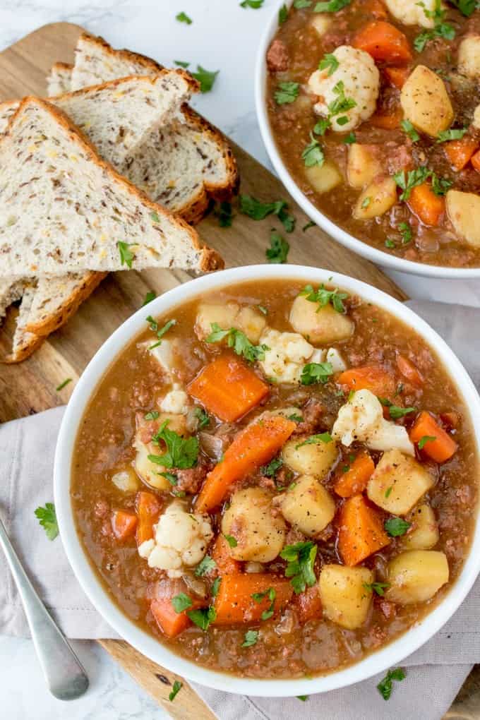 This rich and meaty corned beef hash soup is filling enough for dinner. Ready in 30 mins too!