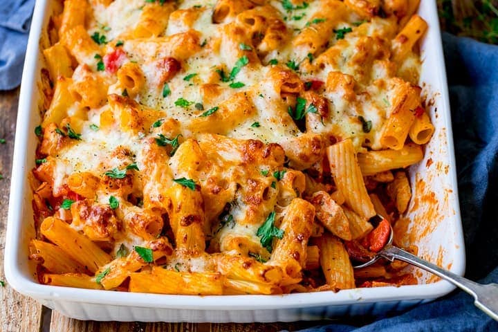 Cheesy Pasta Bake With Chicken And Bacon Nicky S Kitchen Sanctuary