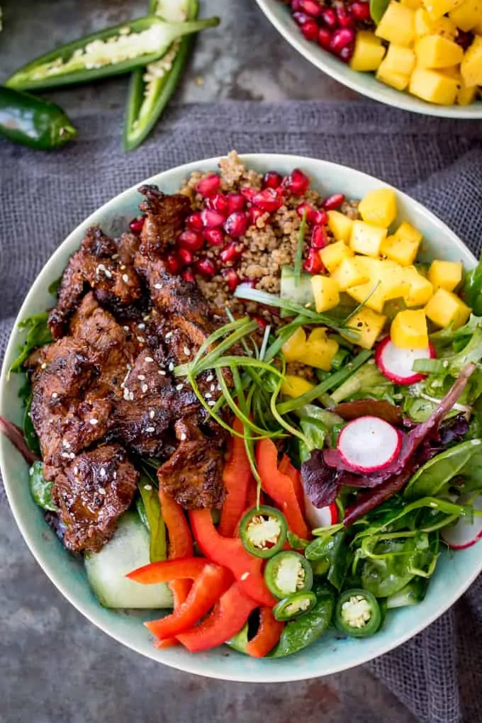 Overhead Photo of Korean Beef Bulgogi