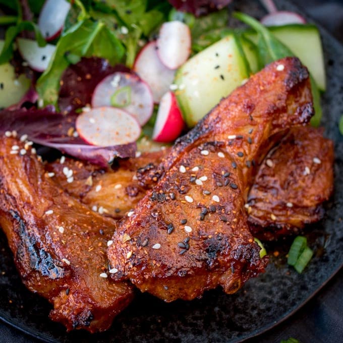 These Korean Style Lamb Cutlets are slightly spicy and totally moreish - marinate them for a couple of hours for extra flavour!