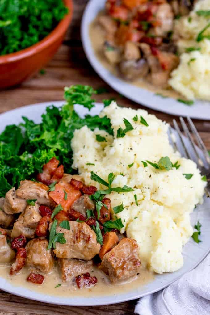This leftover pork pot pie recipe calls for making your own pie crust, but feel free to use a prepared puff. Leftover Pork Casserole Recipes Easy . Creamy Slow Cooked Pork Casserole Nicky S Kitchen Sanctuary
