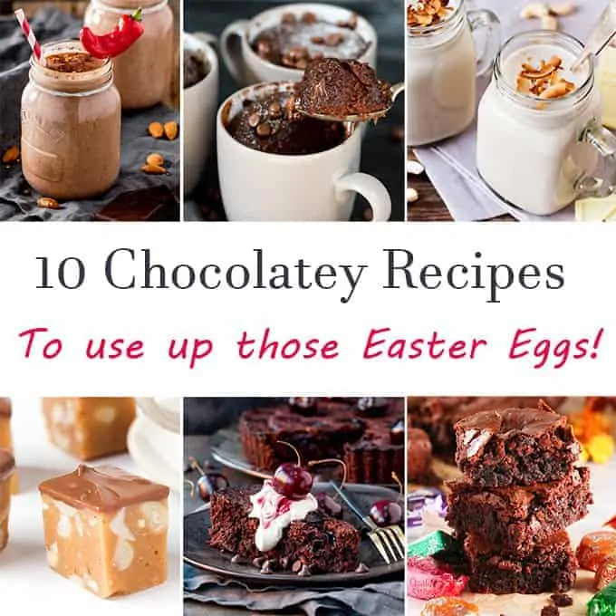 10 ways to use up leftover Easter eggs. If your kids got 5 million Easter eggs, like ours often do, why not use some up in one of these chocolatey recipes!