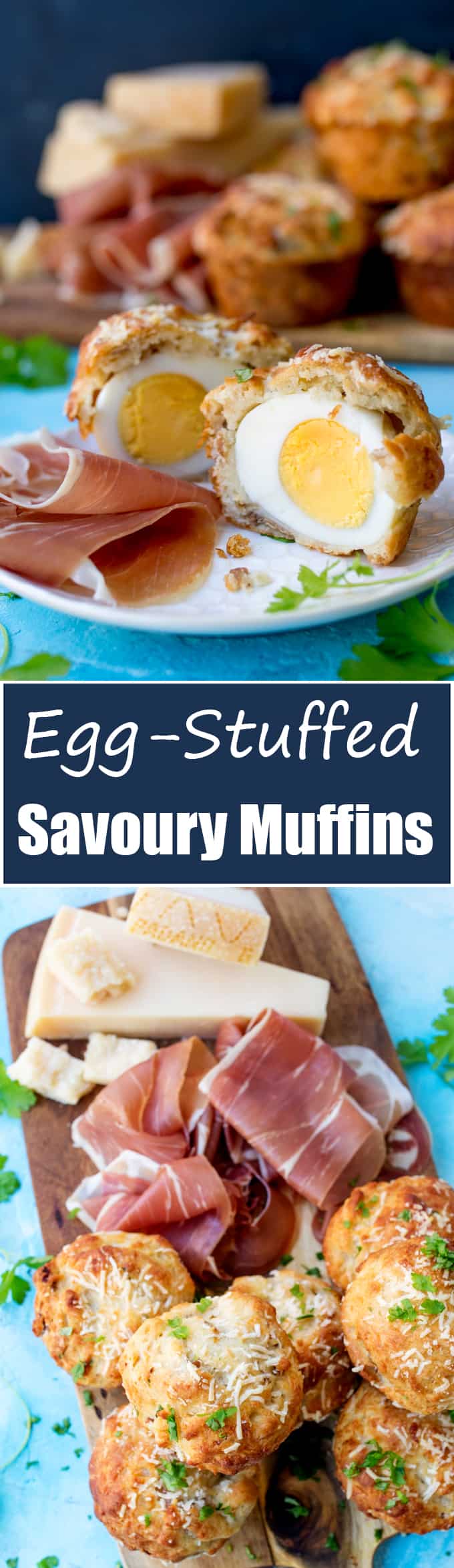 These egg stuffed muffins are cheesy and delicious - perfect for a picnic