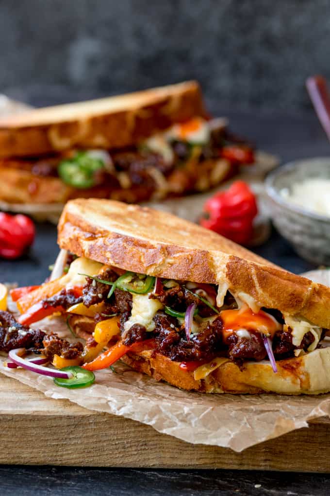 Korean Steak Sandwich with Jalapenos and Garlic Mayo - Nicky&amp;#39;s Kitchen ...