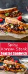 This Korean Steak Sandwich with Jalapenos and Garlic Mayo is roll-your-eyes-in-your-head amazing! Marinated rib eye steak and a kick of chilli heat!
