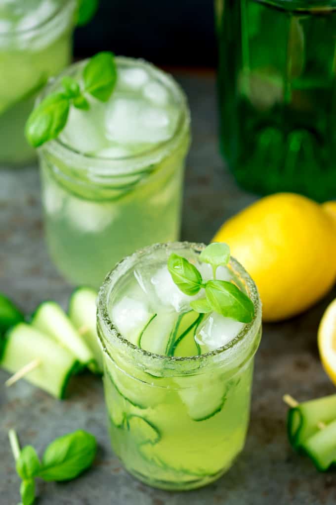Gin and Cucumber Basil Smash - A light and fragrant cocktail you'll want to drink all through summer!
