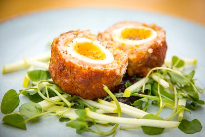 Chorizo Scotch Eggs with Smoky Wedges - 57