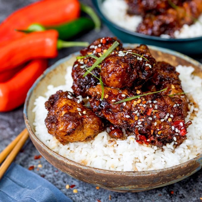 Chinese Crispy Chicken with Honey Garlic Sauce - Nicky's Kitchen Sanctuary