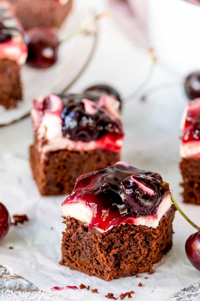 Chocolate Cherry Cheesecake Brownies - 30