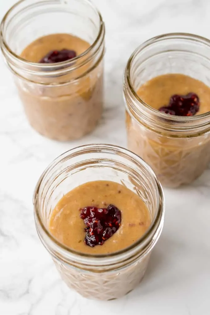 This PB&J mug cake is ready in 5 minutes - perfect when you need something sweet now!