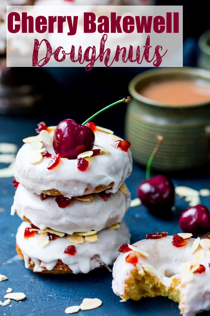Baked Cherry Bakewell Doughnuts - 8