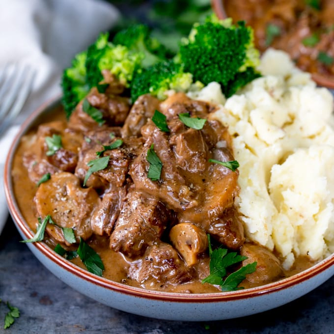 Creamy Slow Cooked Pork Casserole - Nicky's Kitchen Sanctuary