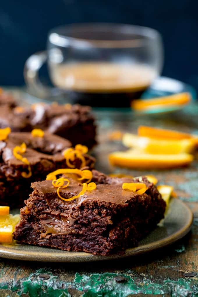 Gooey in the middle with a hint of zesty orange, these Chocolate Caramel Orange Brownies really hit the spot! Gluten free too!