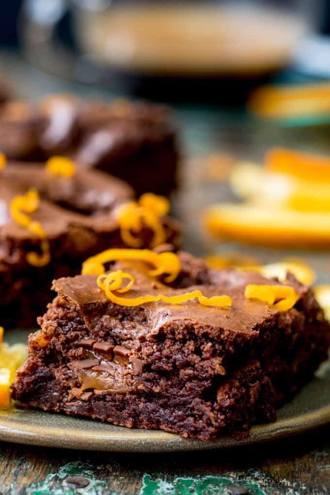 Gooey in the middle with a hint of zesty orange, these Chocolate Caramel Orange Brownies really hit the spot! Gluten free too!