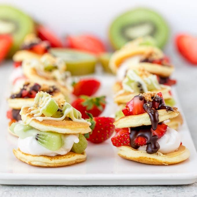 Fruity S'mores Marshmallow Blinis - A simple and sweet appetizer!