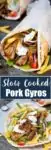 My favourite recipe for Crispy Pork Gyros with Homemade Tzatziki and how to get that perfect crispy-on-the-outside and tender-on-the-inside meat!