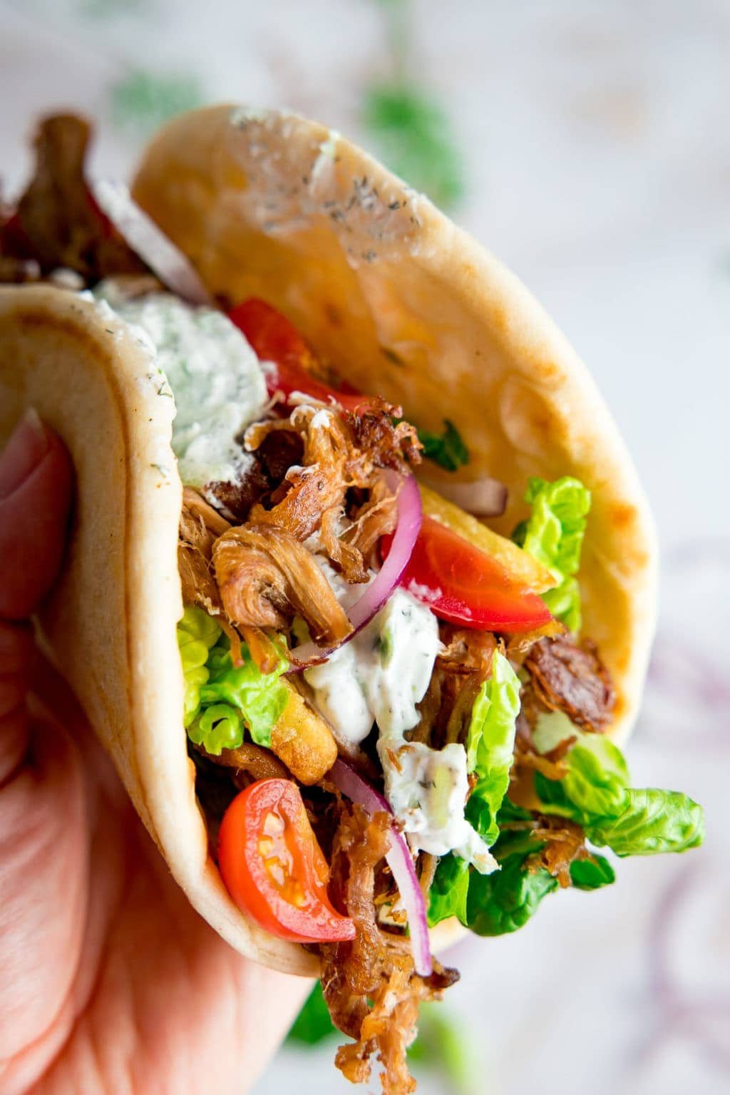 Crispy Pork Gyros Nicky's Kitchen Sanctuary