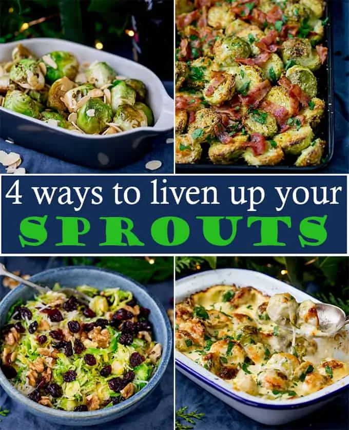 It wouldn't be Christmas without sprouts! But they can get boring pretty quickly. That's why we've put together 4 sprout recipes - each with it's own recipe video! #sproutrecipes #sproutswithatwist #sprouts #roastsprouts #parmesansprouts #balsamicsprouts #shavedsprouts #sproutsalad #sproutswithbacon