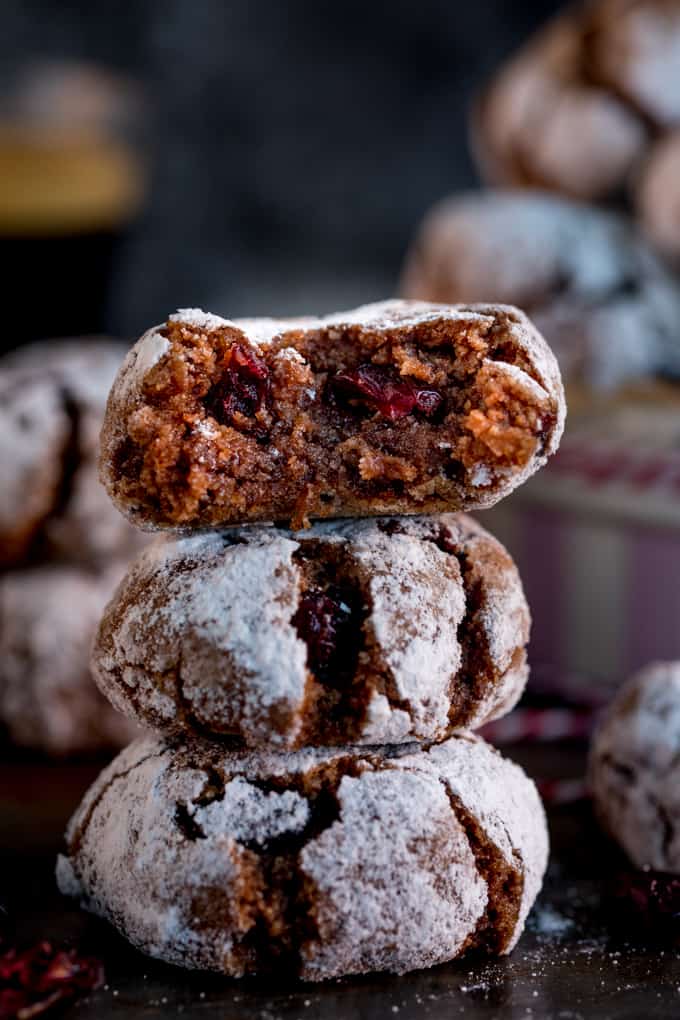 Chocolate Cranberry Amaretti Cookies - 10