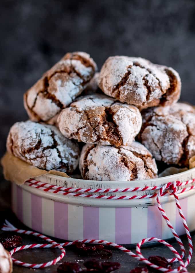 Making homemade Christmas gifts this year? Try my Chocolate Cranberry Amaretti Cookies! Naturally Gluten Free and super easy to make!