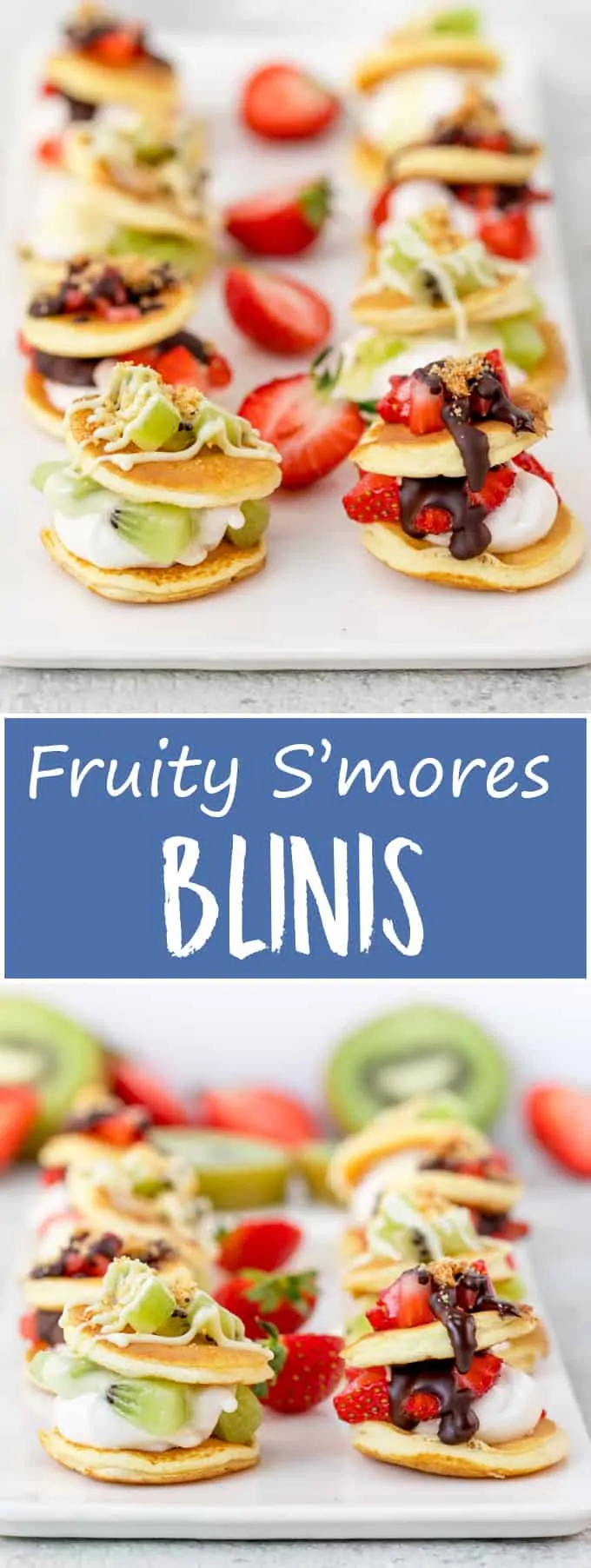 Fruity S'mores Marshmallow Blinis - A simple and sweet appetizer!