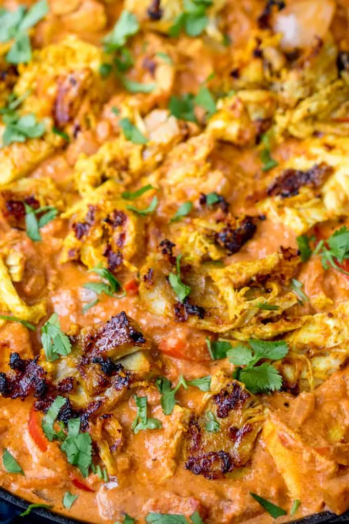 Use up that leftover turkey with this spicy-as-you-like Turkey Tikka Masala! Cream and delicious, it's on the kids and adults will enjoy. Gluten free too!