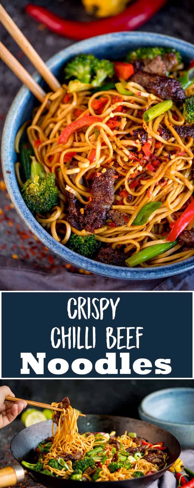 Crispy Chilli Beef Noodles - Nicky's Kitchen Sanctuary