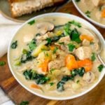 This Creamy Chicken and Vegetable Soup uses milk instead of cream for a lighter dinner!