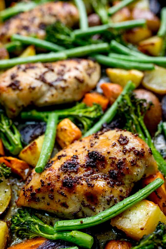 Sheet Pan Honey Mustard Chicken with Vegetables - 45