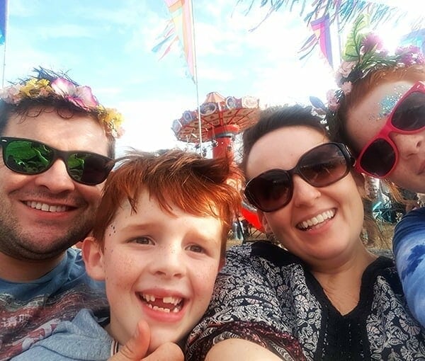 Nicky and family at the big feastival