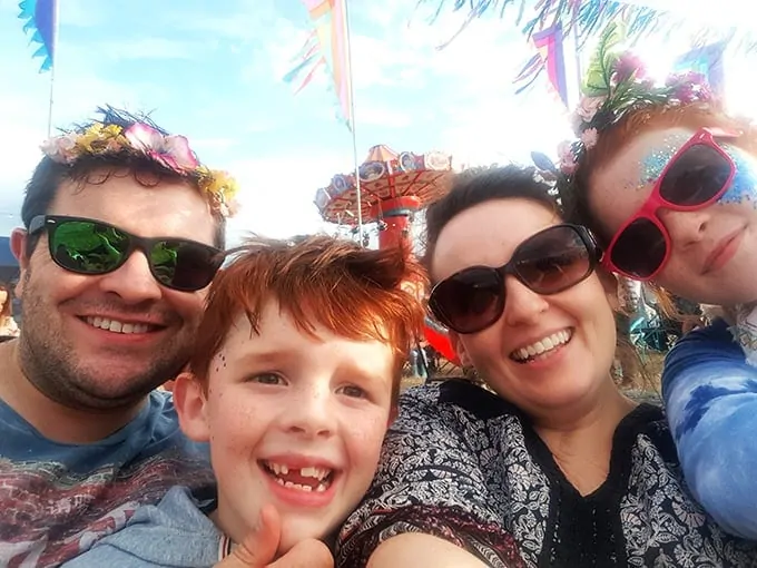 Nicky and family at the big feastival