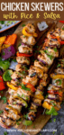 Mexican Chicken Skewers with Rice and Picante Salsa - 76