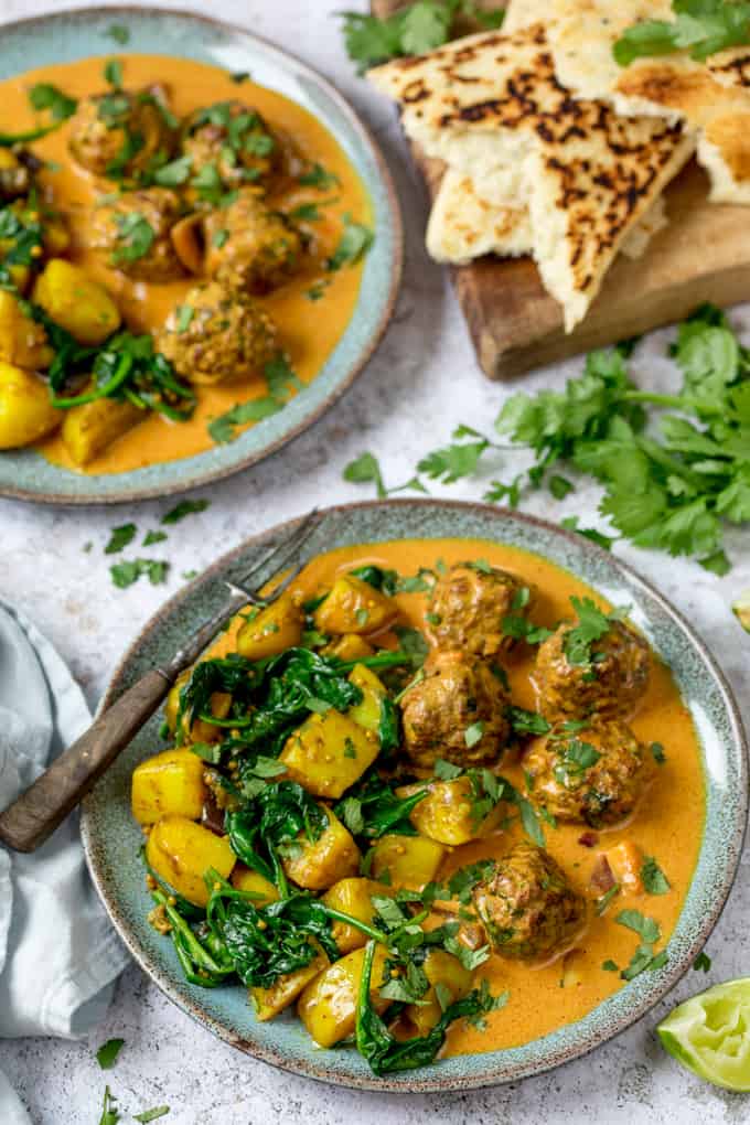 Beef Kofta with Saag Aloo - 85