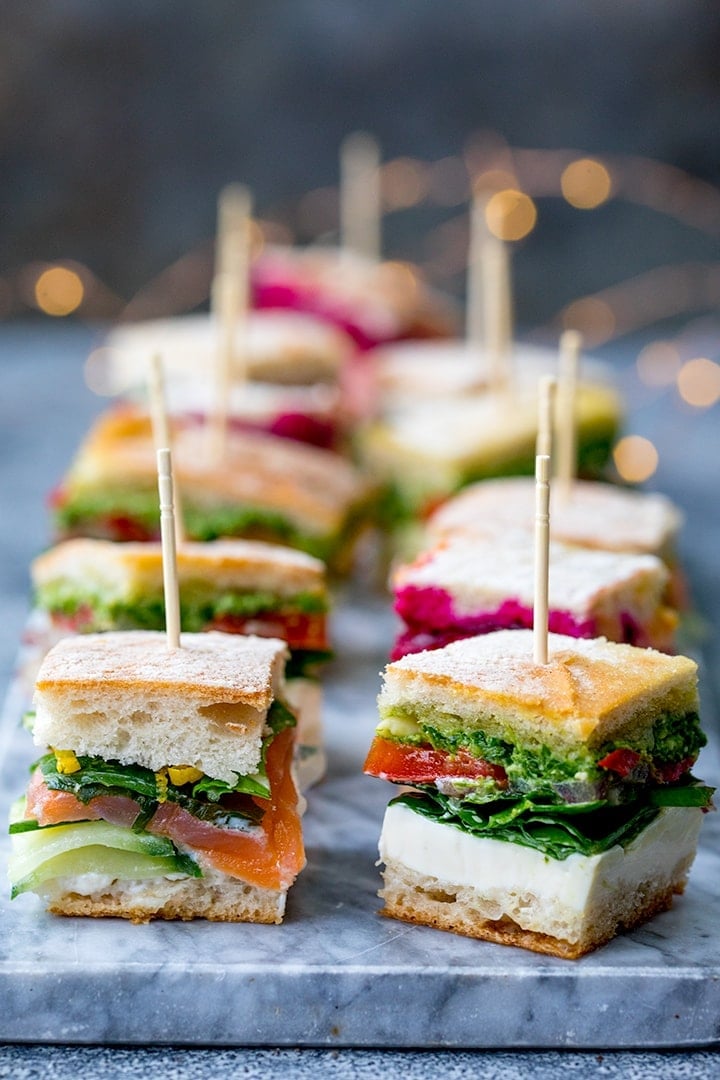 French pressed sandwich bites - posh sandwiches for your party table ...