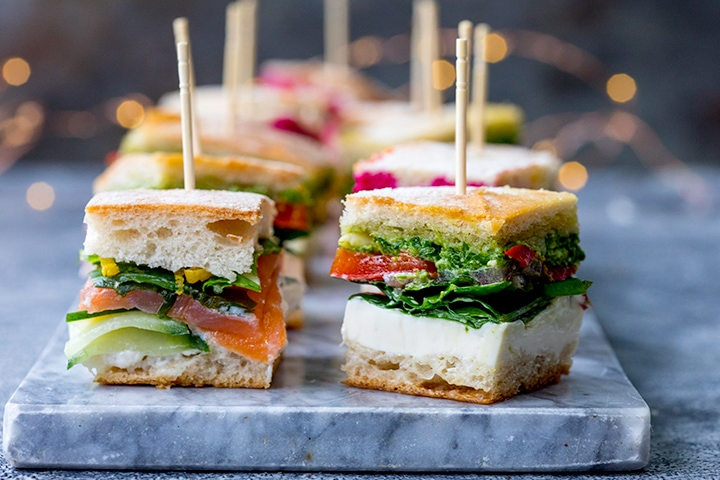 Wide image of mini sandwich bites