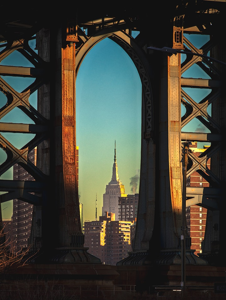 Empire State Building Through the Manhatten Bridge