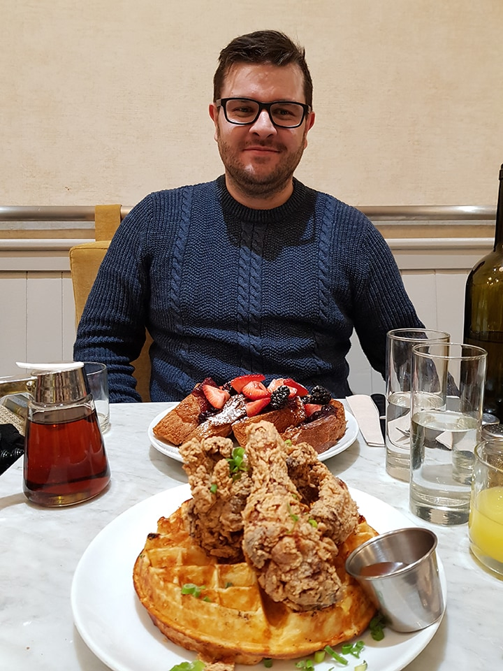 Friedmans chicken and waffles in New York