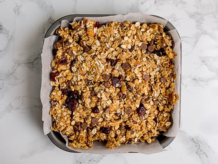 No Bake Peanut Butter Granola Bars - 7