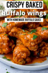 Buffalo wings piled up on a white plate