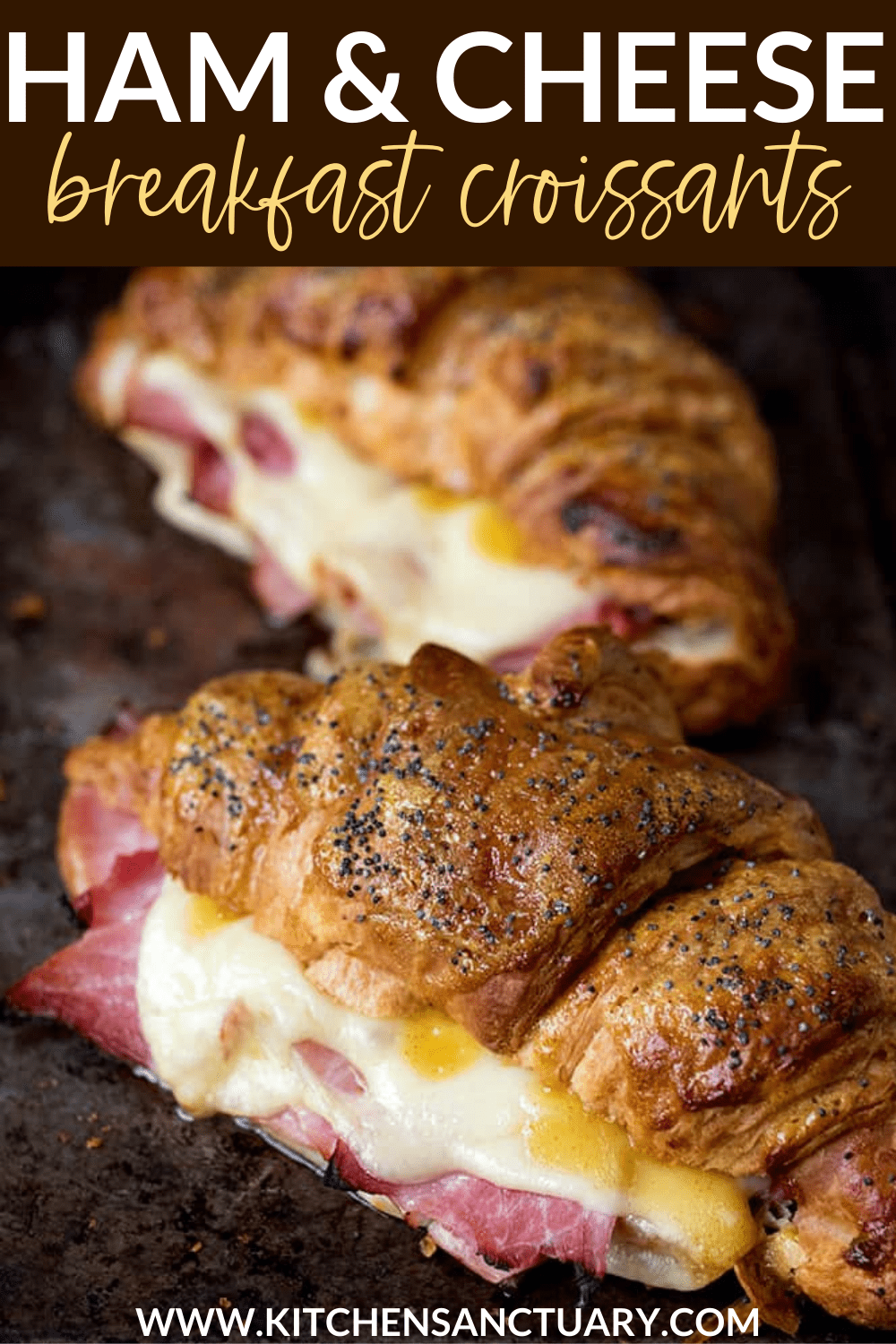 Ham and Cheese Croissant with Honey Mustard Glaze - Nicky's Kitchen ...