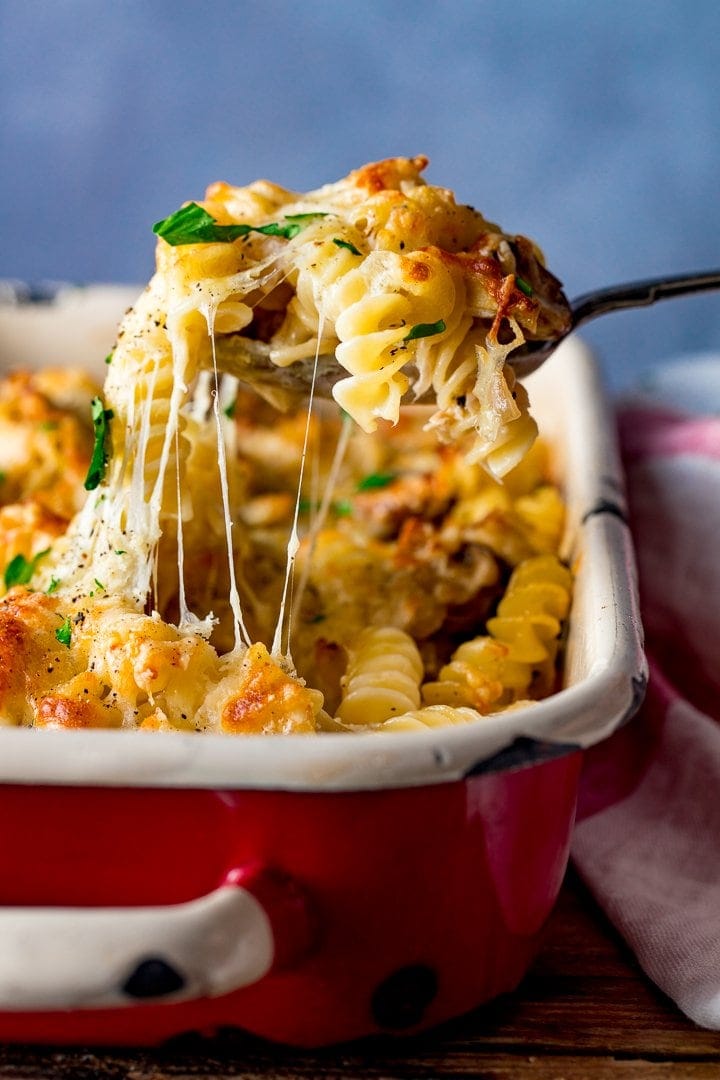 Creamy Chicken Alfredo Pasta Bake - 56